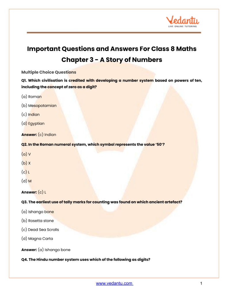 The Story of Maths Worksheet