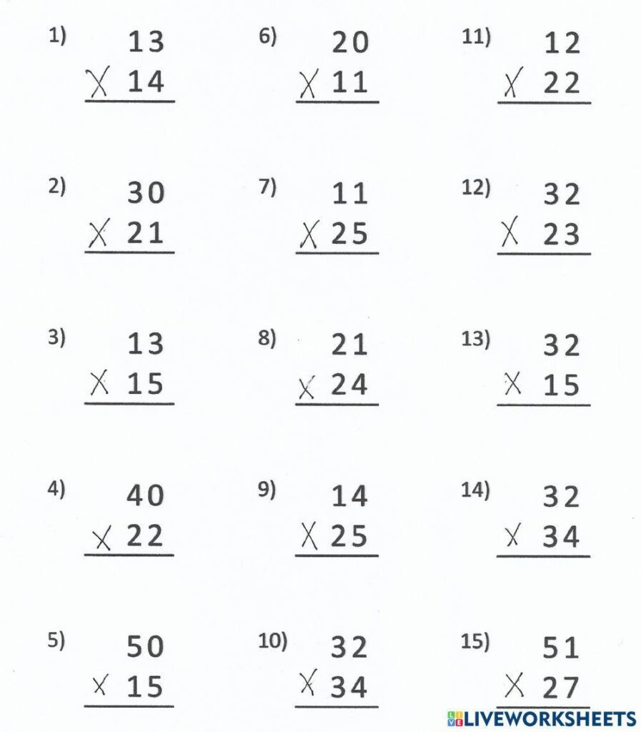 Two Digit Number Multiplication Worksheets – Multiplying 2 digits by 2 digits without regrouping worksheet … Two Digit Number Multiplication Worksheets - Multiplying 2 digits by 2 digits without regrouping worksheet ...