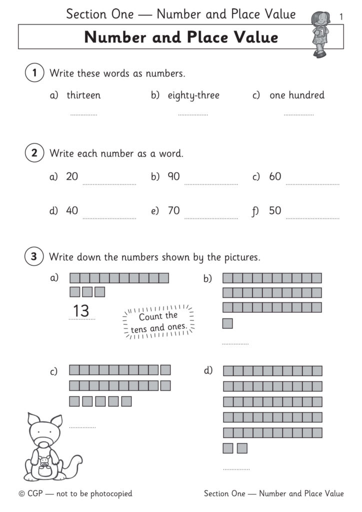 Uk Year 2 Maths Worksheets featuring number and place value exercises for young learners