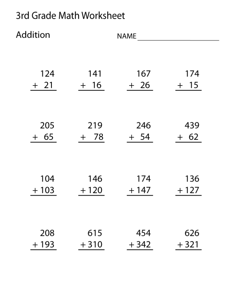 Worksheet For Grade 3 | Third Grade Math Worksheets – FKVCJV