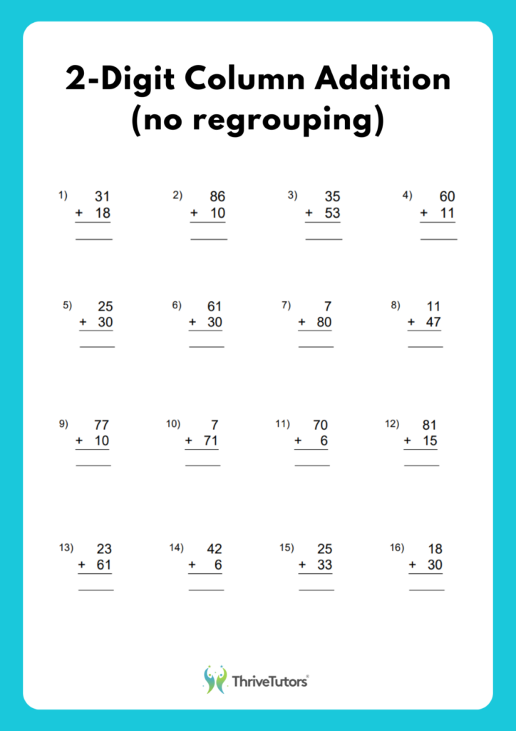 Year 2 Maths Worksheets - Thrive Education Australia